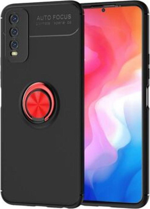 Vivo Y20S Ultra Koruma Sağlayan Stant Özellikli Yüzüklü Ravel Silikon Kılıf