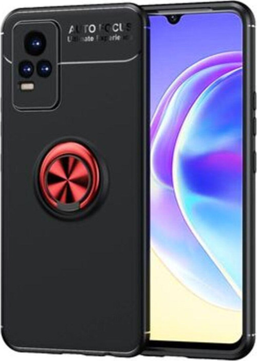 Vivo V21E Ultra Koruma Sağlayan Stant Özellikli Yüzüklü Ravel Silikon Kılıf