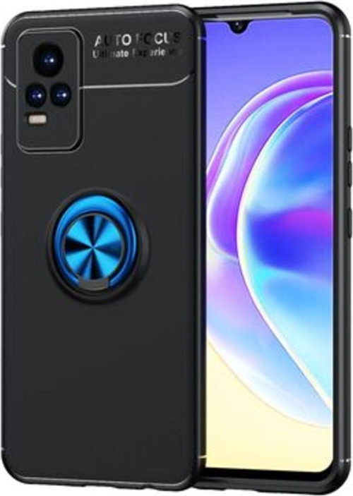Vivo V21E Ultra Koruma Sağlayan Stant Özellikli Yüzüklü Ravel Silikon Kılıf