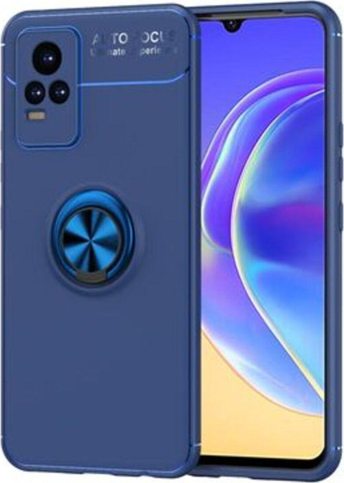 Vivo V21E Ultra Koruma Sağlayan Stant Özellikli Yüzüklü Ravel Silikon Kılıf