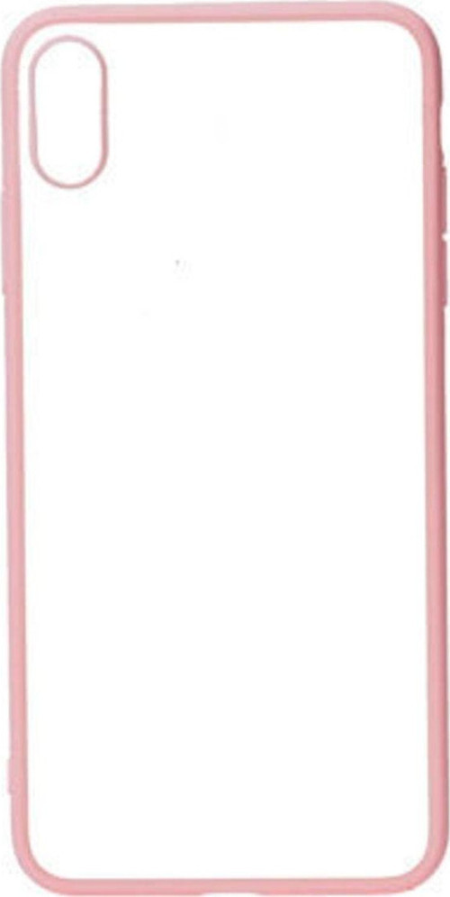 Iphone Xr Endi Premium Arkası Şeffaf Kenarları Renkli Lüks Pembe Sert Sılıkon Kapak