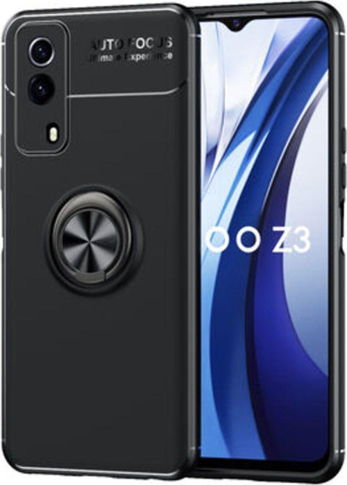 Vivo Y53S 4G Ultra Koruma Sağlayan Stant Özellikli Yüzüklü Ravel Silikon Kılıf