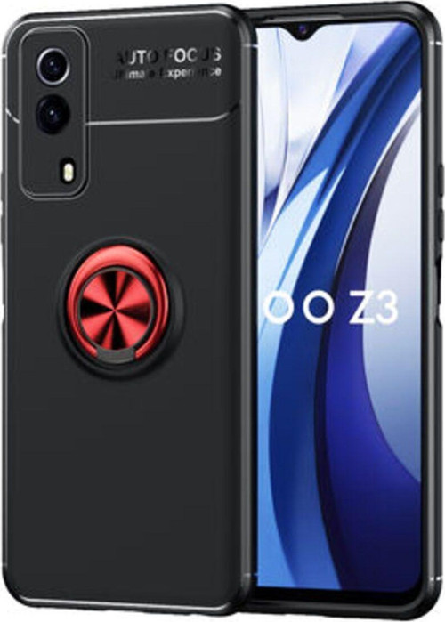 Vivo Y53S 4G Ultra Koruma Sağlayan Stant Özellikli Yüzüklü Ravel Silikon Kılıf