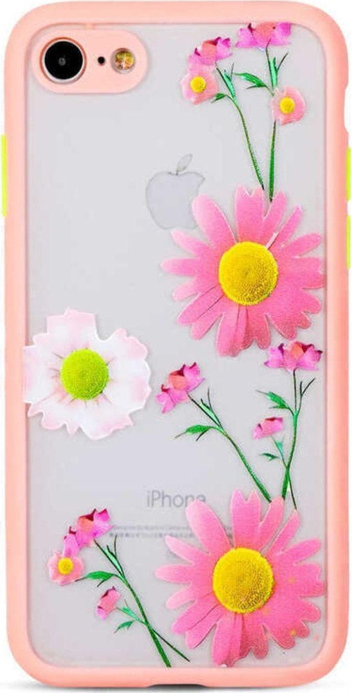 Iphone Se 3 2022 Için Şık Çiçek Desenli Fily Premium Silikon Kılıf