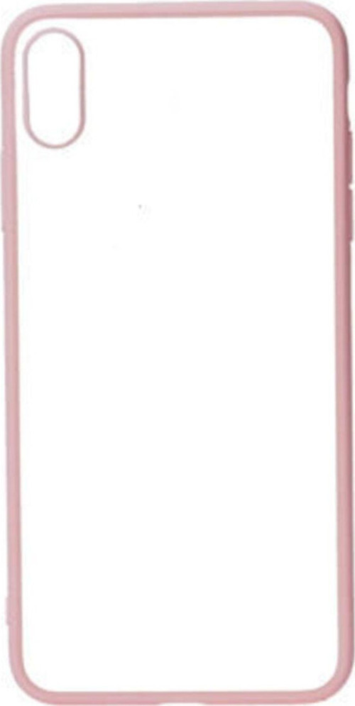 Iphone Xr Endi Premium Arkası Şeffaf Kenarları Renkli Lüks Pembe Sert Sılıkon Kapak