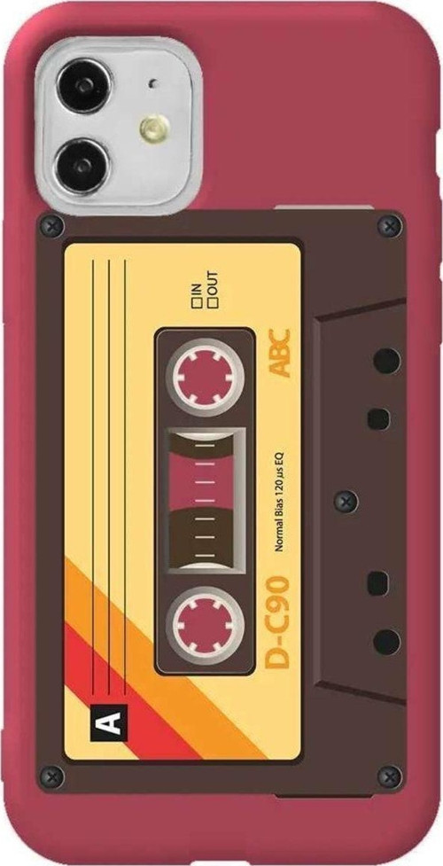 iPhone 11 Bordo Renkli Silikon Telefon Kılıfı - Awesome Kaset