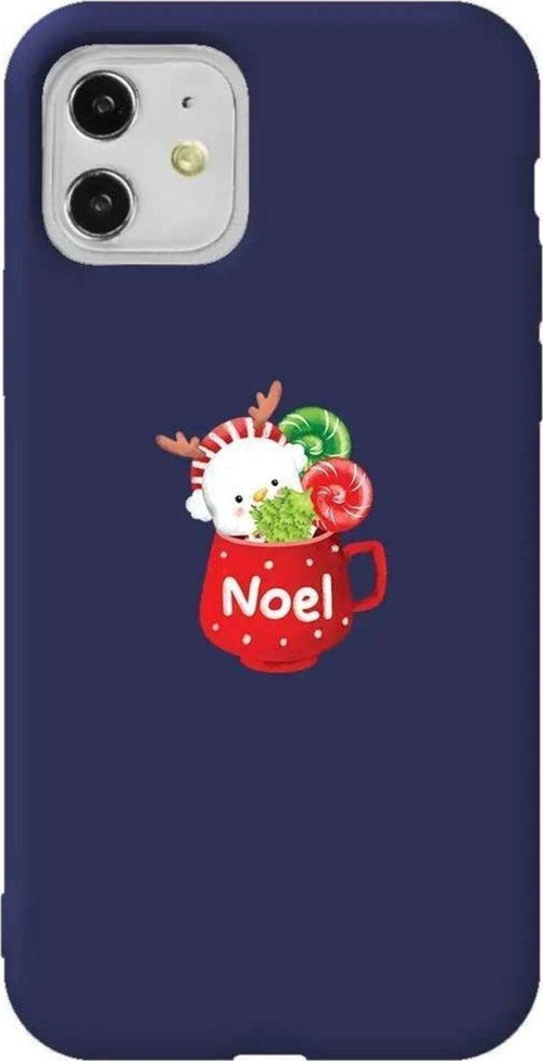 iPhone 11 Lacivert Renkli Silikon Telefon Kılıfı - A Cup Of Xmas 5