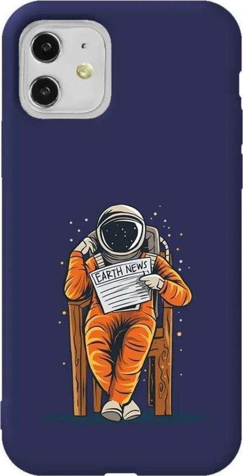 iPhone 11 Lacivert Renkli Silikon Telefon Kılıfı - Earth News