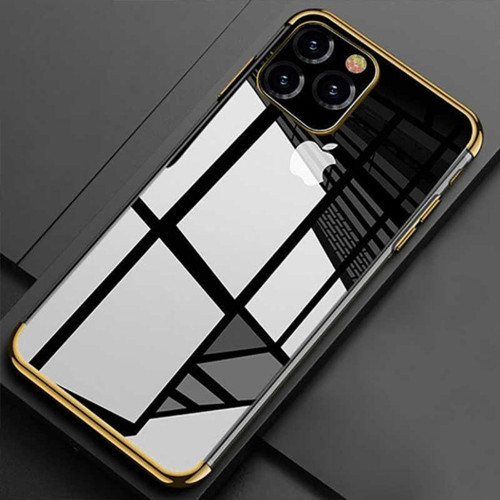 Iphone 11 Pro Max Şeffaf Kenarları Renkli Bosses Premium Gold Sılıkon Kılıf