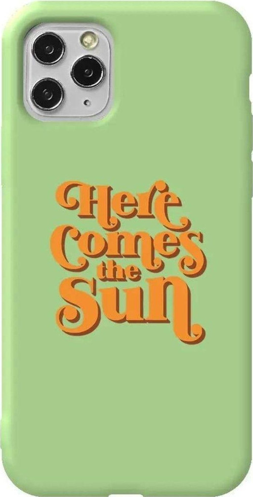İphone 11 Pro Açık Yeşil Renkli Silikon Telefon Kılıfı - Comes The Sun