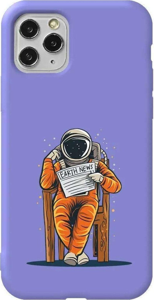 İphone 11 Pro Lila Renkli Silikon Telefon Kılıfı - Earth News