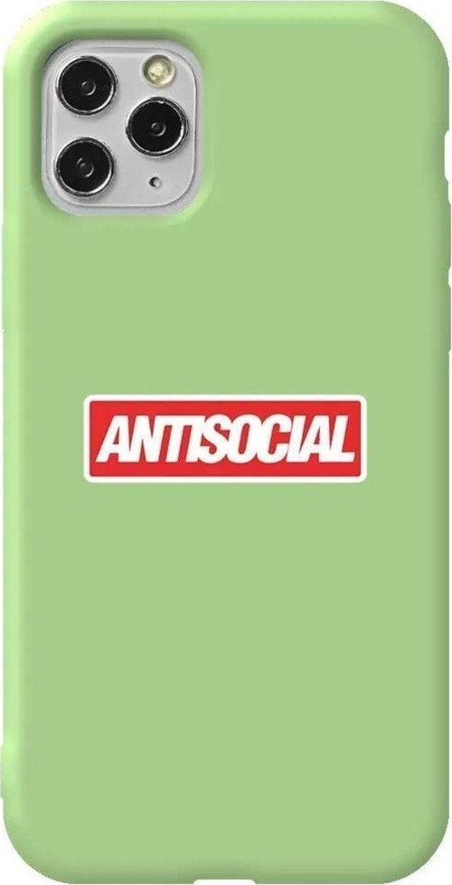 İphone 11 Pro Max Açik Yesil Renkli Silikon Telefon Kılıfı - Anti Sosyal
