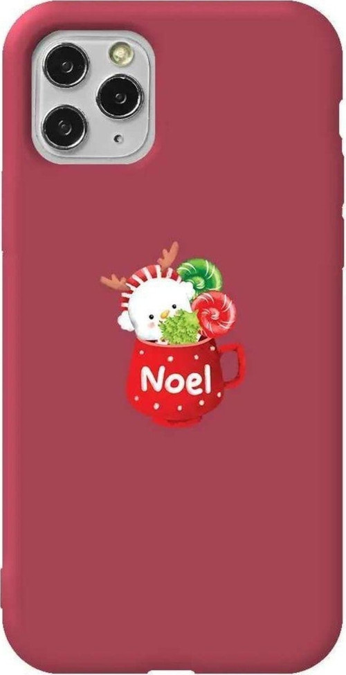 İphone 11 Pro Max Bordo Renkli Silikon Telefon Kılıfı - A Cup Of Xmas 5
