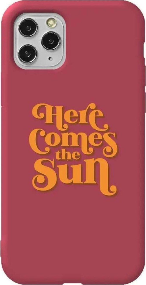 İphone 11 Pro Max Bordo Renkli Silikon Telefon Kılıfı - Comes The Sun