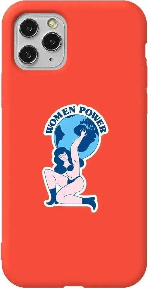 İphone 11 Pro Max Turuncu Renkli Silikon Telefon Kılıfı - World Up Woman