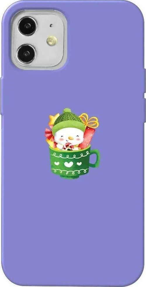 iPhone 12 Lila Renkli Silikon Telefon Kılıfı - A Cup Of Xmas 8