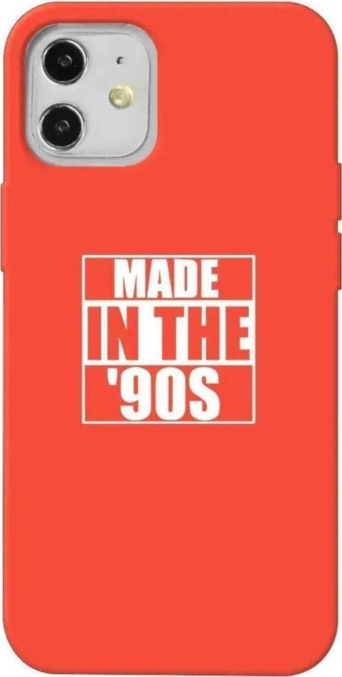 İphone 12 Mini Turuncu Renkli Silikon Telefon Kılıfı - Made In The 90's