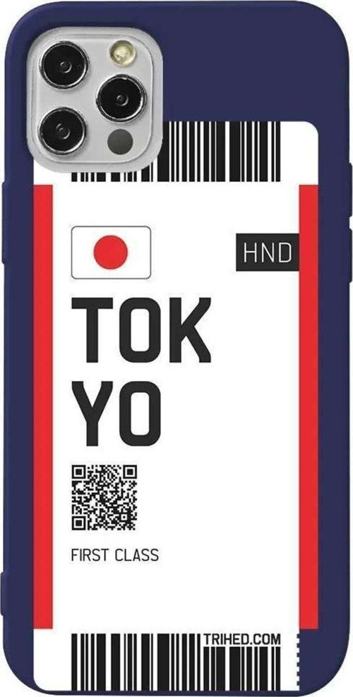 İphone 12 Pro Lacivert Renkli Silikon Telefon Kılıfı - Tokyo Bileti