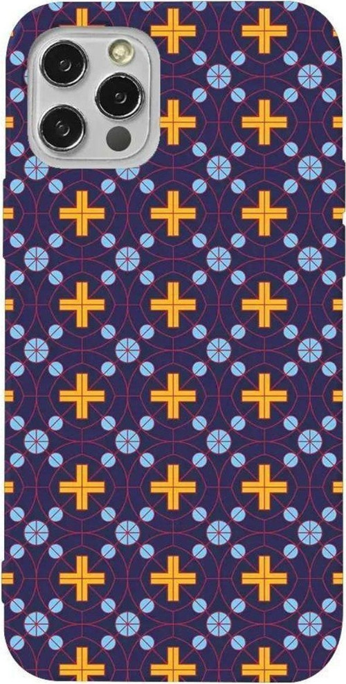 İphone 12 Pro Max Lacivert Renkli Silikon Telefon Kılıfı - Ottomans Tiles