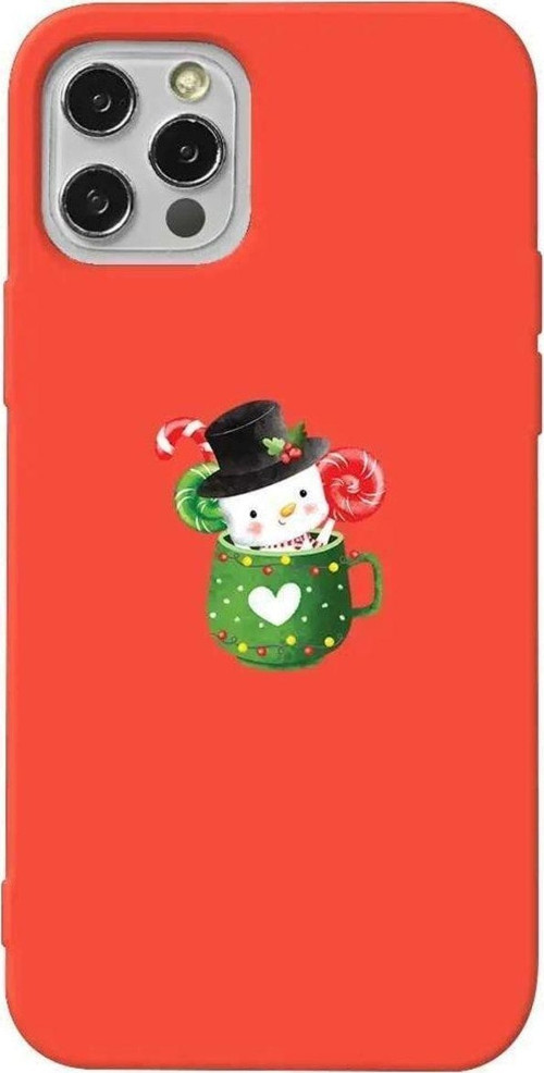 İphone 12 Pro Max Turuncu Renkli Silikon Telefon Kılıfı - A Cup Of Xmas