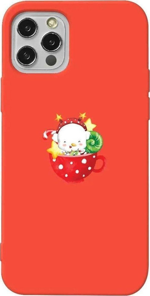 İphone 12 Pro Turuncu Renkli Silikon Telefon Kılıfı - A Cup Of Xmas 2