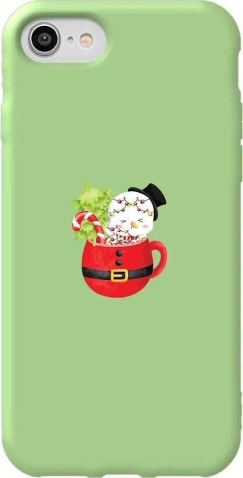 iphone Se 2020 Açik Yesil Renkli Silikon Telefon Kılıfı - A Cup Of Xmas 7