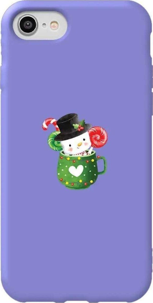 iphone Se 2020 Lila Renkli Silikon Telefon Kılıfı - A Cup Of Xmas