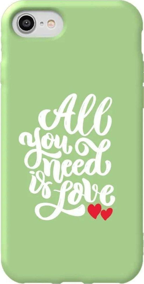 iphone Se 2020 Açik Yesil Renkli Silikon Telefon Kılıfı - Need Love