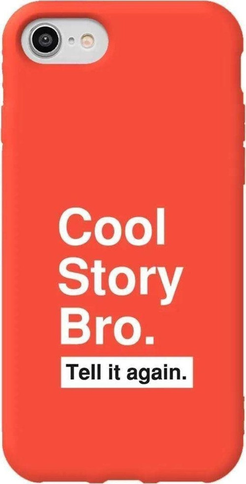 iphone Se 2020 Turuncu Renkli Silikon Telefon Kılıfı - Cool Story Bro