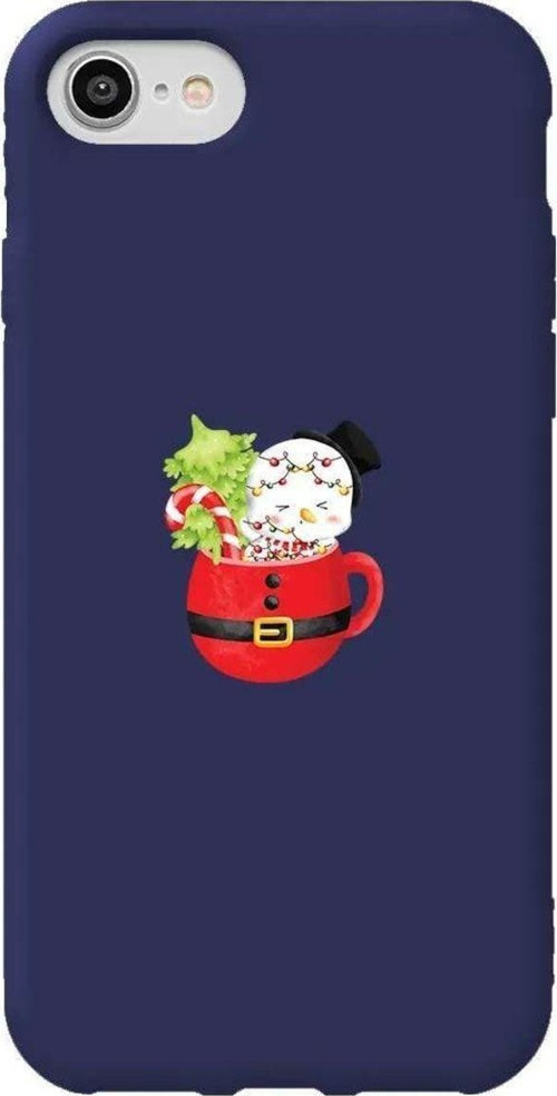 iphone Se 2020 Lacivert Renkli Silikon Telefon Kılıfı - A Cup Of Xmas 7