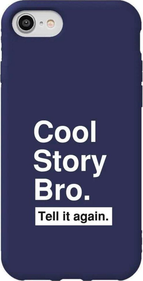 iphone Se 2020 Lacivert Renkli Silikon Telefon Kılıfı - Cool Story Bro