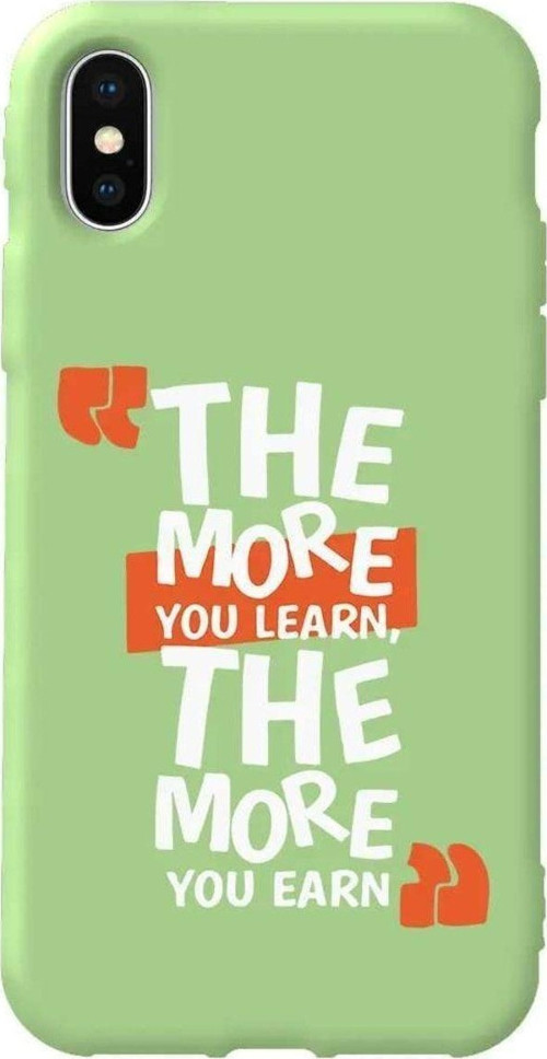 İphone XS Max Açik Yesil Renkli Silikon Telefon Kılıfı - The More