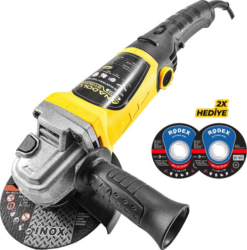 DM803 Devir Ayarlı Spral Taşlama Makinesı Avuç İçi Taşlama 115 mm 2 Adet Disk Hediye