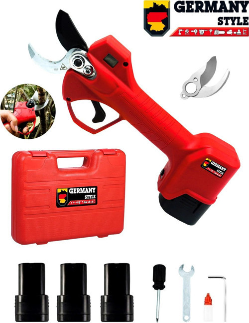 3 Akülü 16.8 V 2.6 Ah Dal Budama Makası 32 Mm Yedek Bıçak Hediyeli
