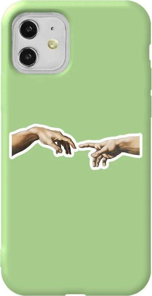 iPhone 11 Açık Yeşil Renkli Silikon Telefon Kılıfı - Adem'in Yaratilisi