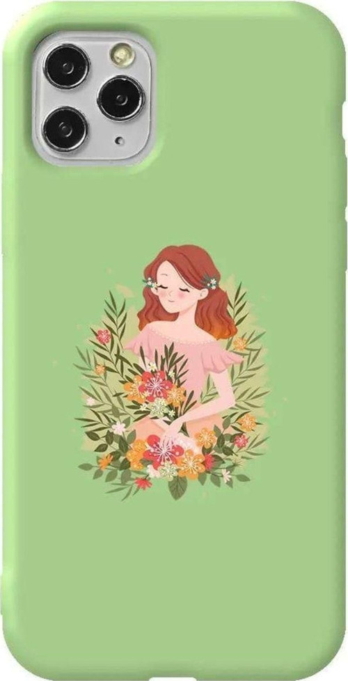 İphone 11 Pro Açık Yeşil Renkli Silikon Telefon Kılıfı - Bloom And Feel