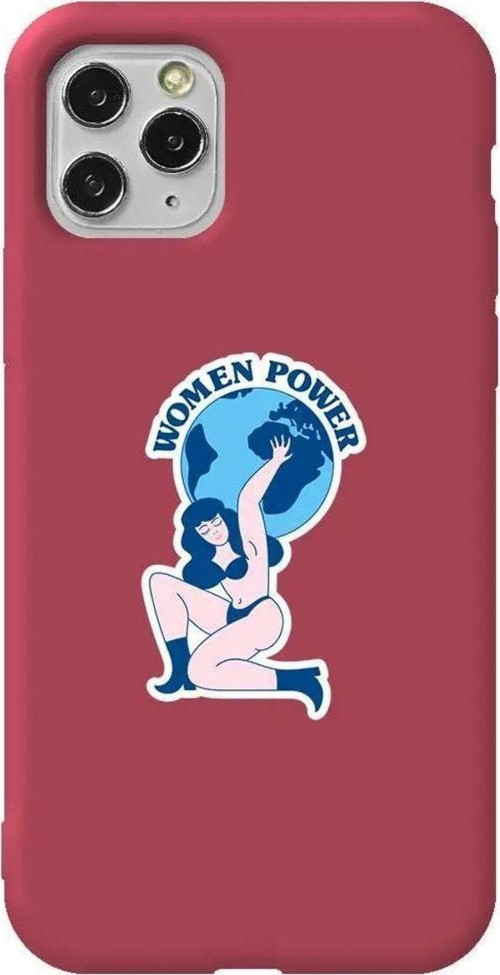 İphone 11 Pro Bordo Renkli Silikon Telefon Kılıfı - World Up Woman