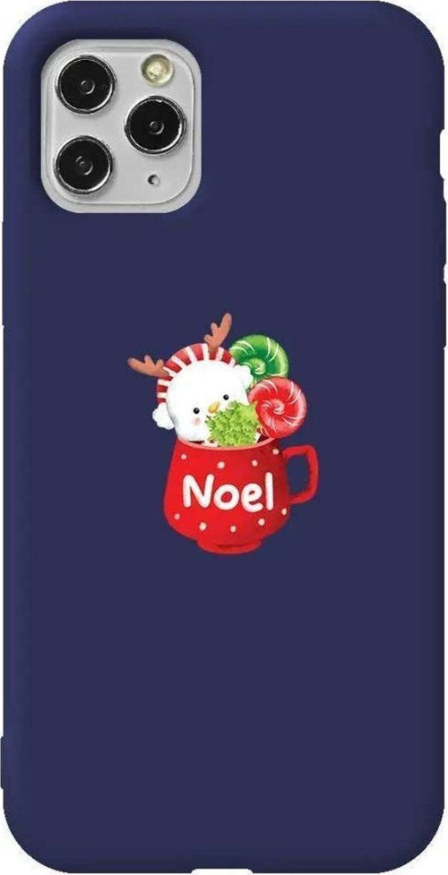 İphone 11 Pro Max Lacivert Renkli Silikon Telefon Kılıfı - A Cup Of Xmas 5