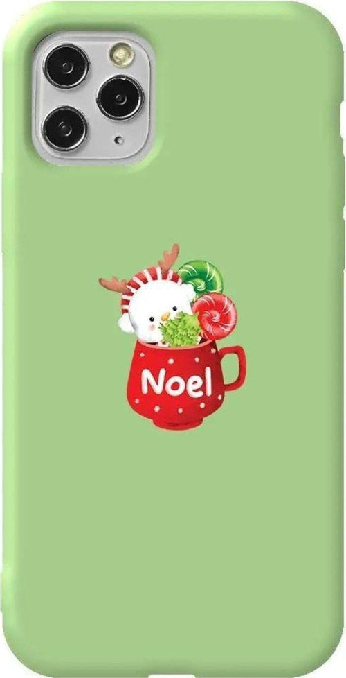 İphone 11 Pro Max Açik Yesil Renkli Silikon Telefon Kılıfı - A Cup Of Xmas 5