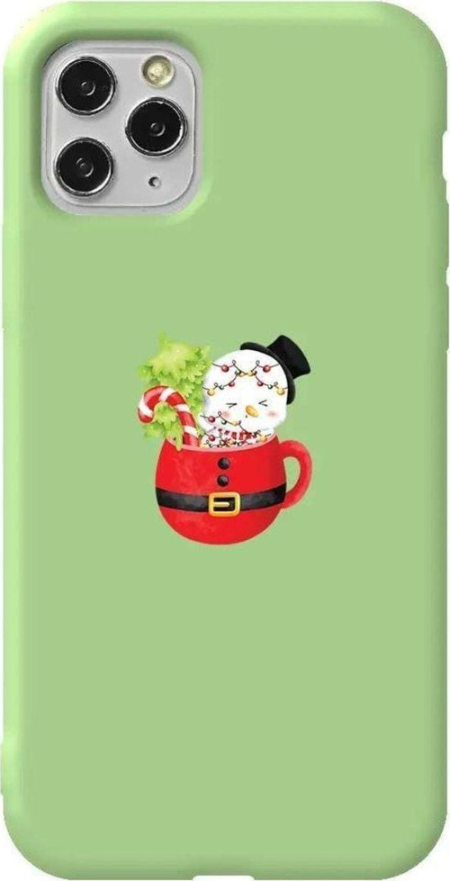 İphone 11 Pro Max Açik Yesil Renkli Silikon Telefon Kılıfı - A Cup Of Xmas 7