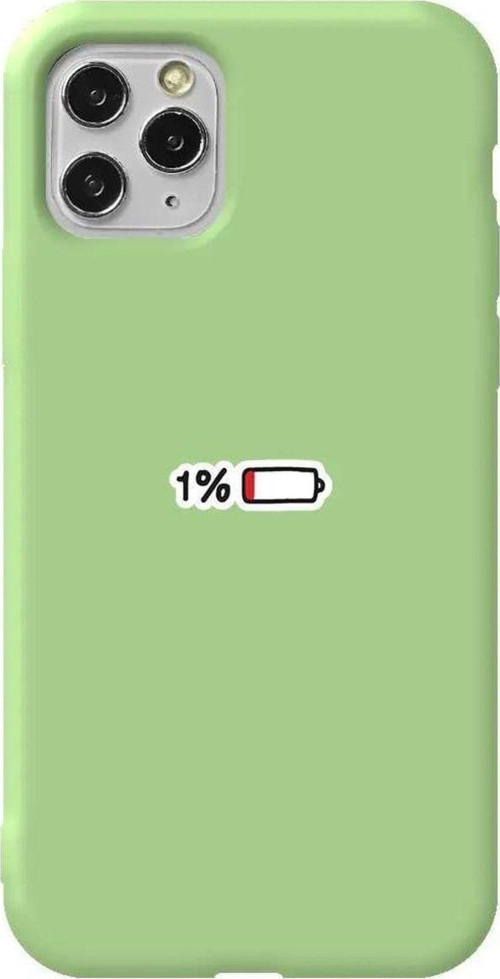 İphone 11 Pro Max Açik Yesil Renkli Silikon Telefon Kılıfı - Low Charge