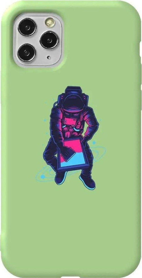 İphone 11 Pro Max Açik Yesil Renkli Silikon Telefon Kılıfı - Mavi Dunya