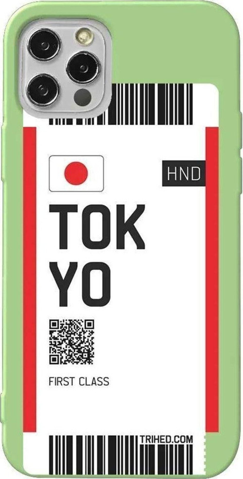 İphone 12 Pro Açik Yesil Renkli Silikon Telefon Kılıfı - Tokyo Bileti