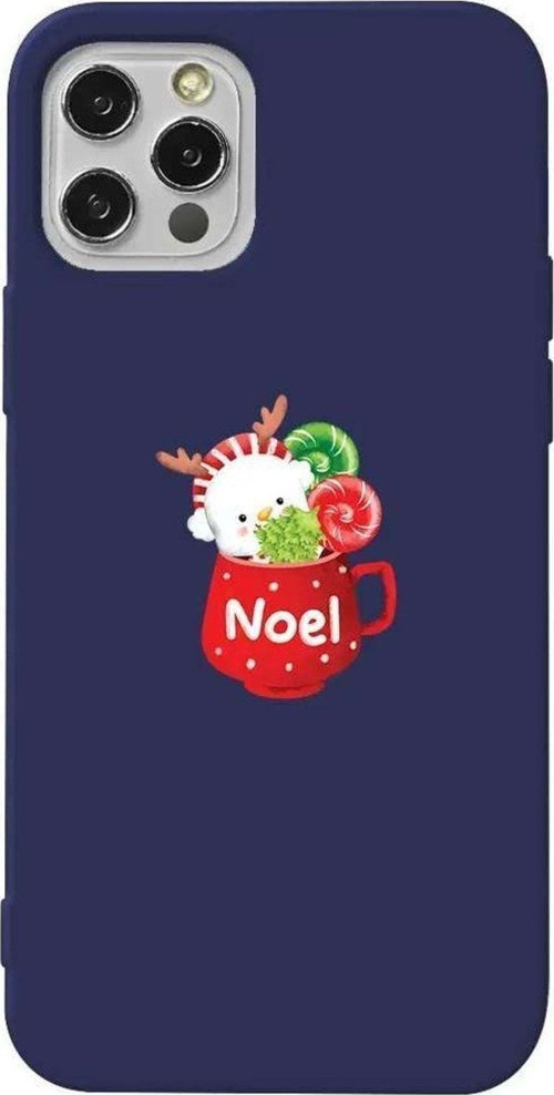 İphone 12 Pro Lacivert Renkli Silikon Telefon Kılıfı - A Cup Of Xmas 5