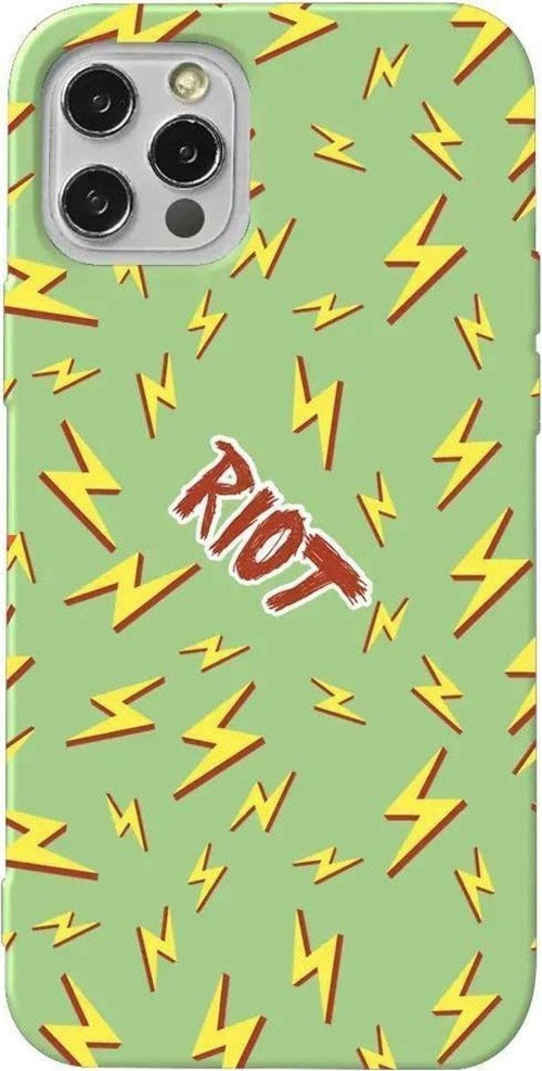 İphone 12 Pro Max Açık Yeşil Renkli Silikon Telefon Kılıfı - Riot