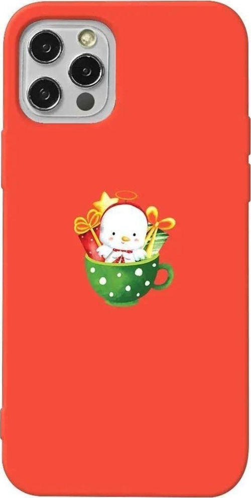 İphone 12 Pro Turuncu Renkli Silikon Telefon Kılıfı - A Cup Of Xmas 6