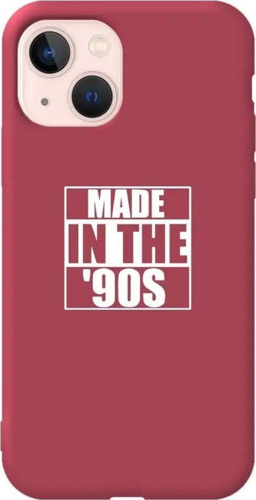 iPhone 13 Bordo Renkli Silikon Telefon Kılıfı - Made In The 90's