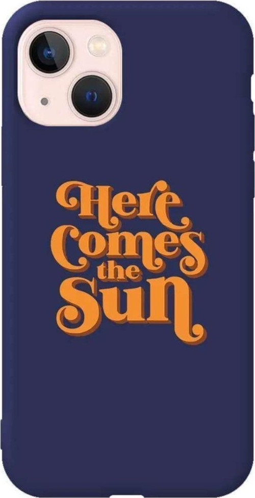 iPhone 13 Lacivert Renkli Silikon Telefon Kılıfı - Comes The Sun