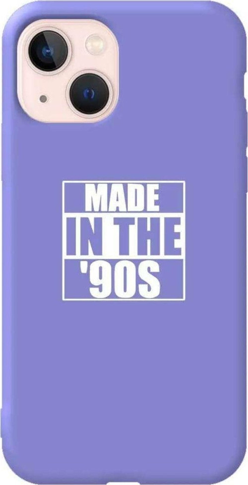 iPhone 13 Lila Renkli Silikon Telefon Kılıfı - Made In The 90's