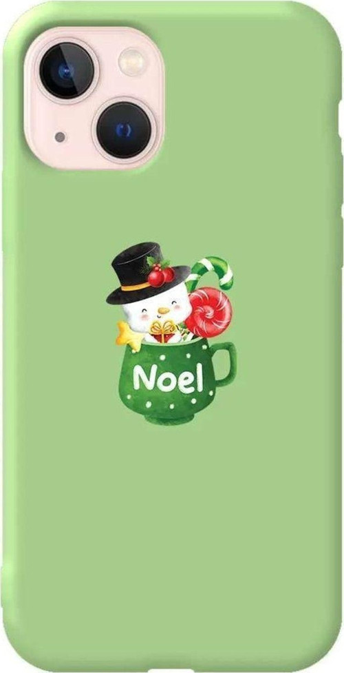 İphone 13 Mini Açik Yesil Renkli Silikon Telefon Kılıfı - A Cup Of Xmas 3